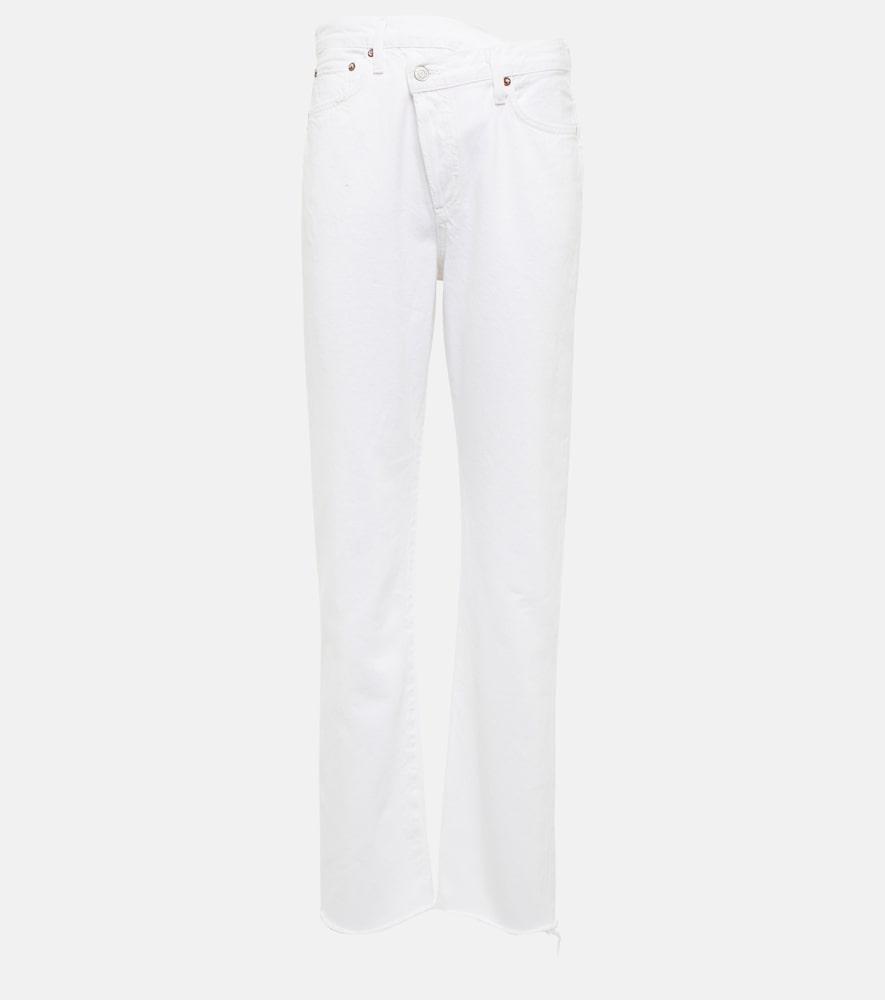 agolde criss cross high-rise straight jeans