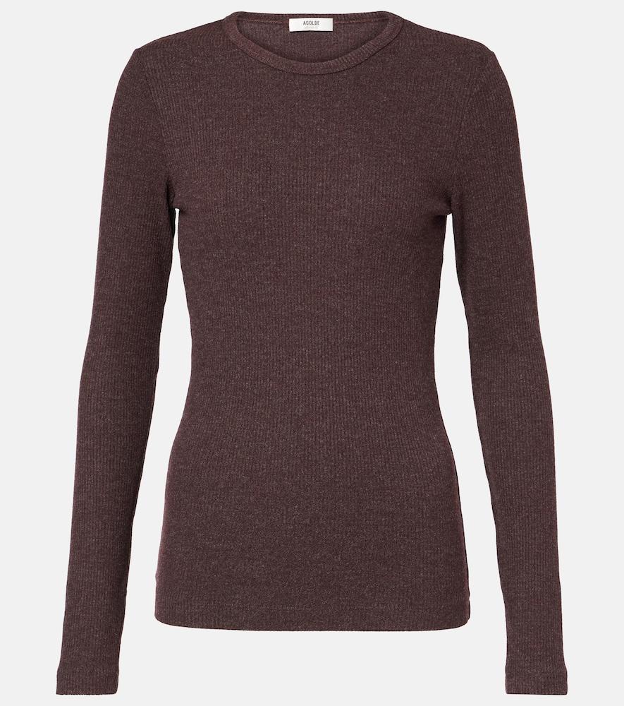 agolde delphi jersey top