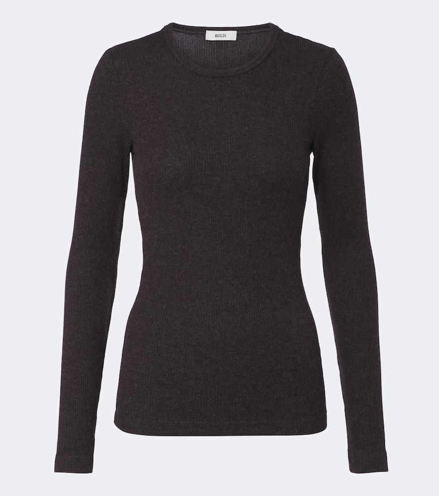 agolde delphi ribbed-knit top