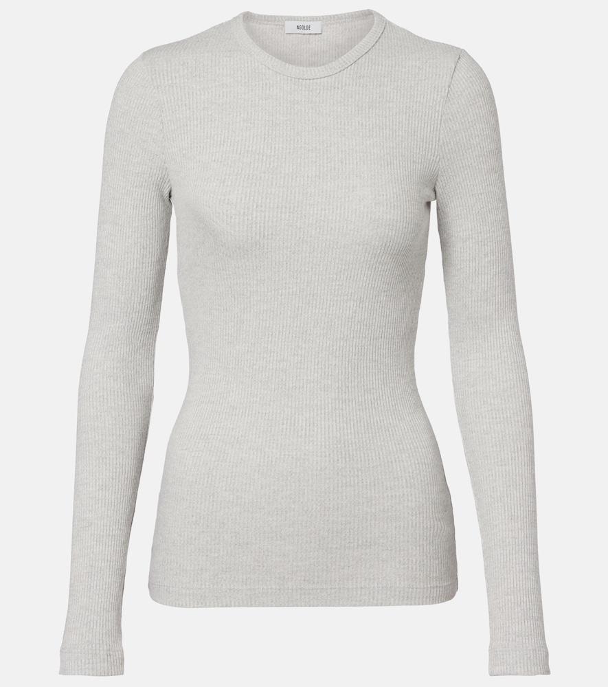 agolde delphi ribbed-knit top