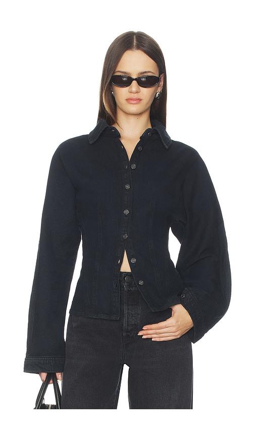 agolde devon shirt in blue. - size m (also in xs, xl)