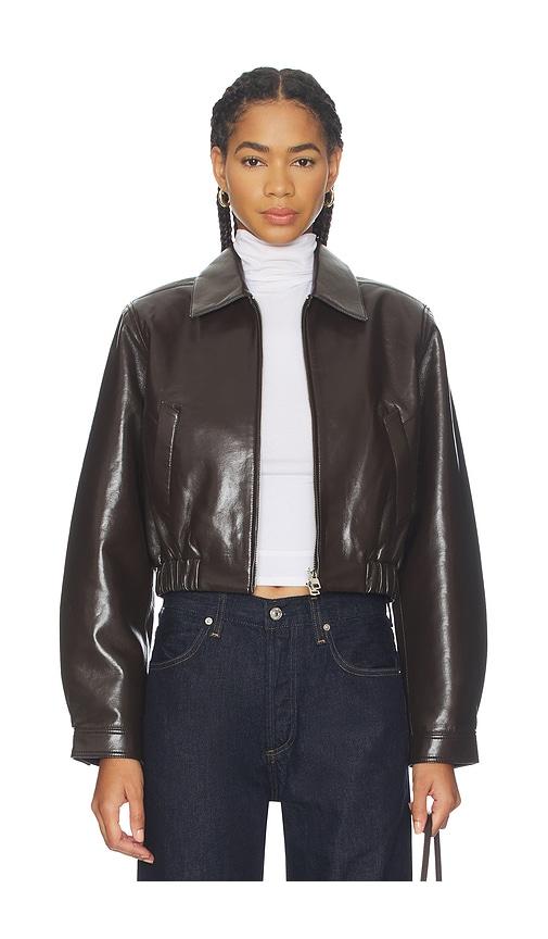 agolde essie jacket in chocolate. - size m (also in xl)