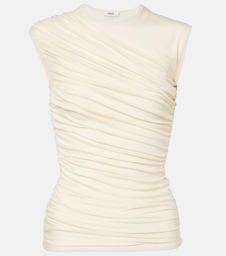 agolde ester ruched tank top