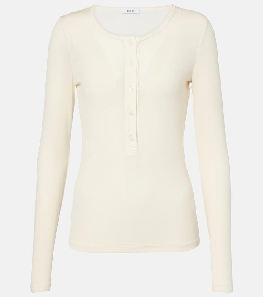 agolde faustine henley shirt