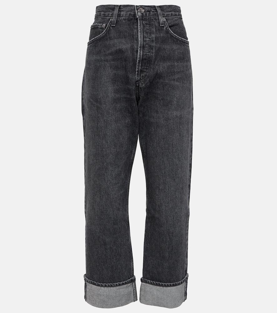 agolde fran mid-rise straight jeans