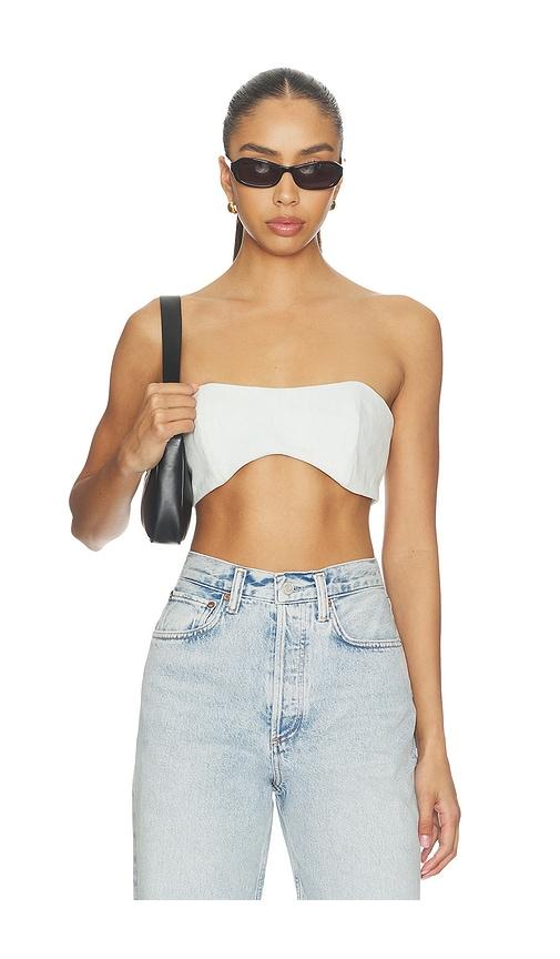 agolde gwynne tube top in blue. - size m (also in xs, s, xl)