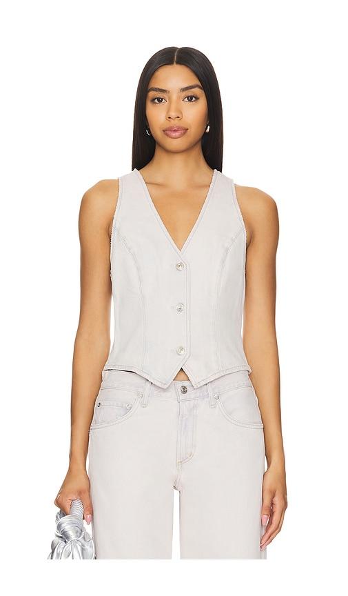 agolde heller vest in light grey. - size s (also in xs, xl)