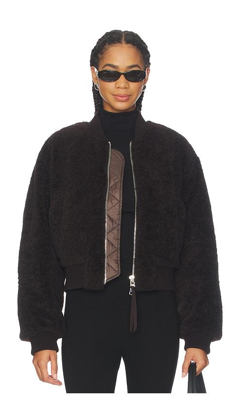agolde iona skye jacket in chocolate. - size l (also in m, xl)