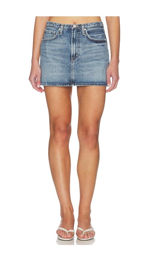 agolde keira mini skirt in blue. - size 23 (also in 27, 28, 29, 31, 34)