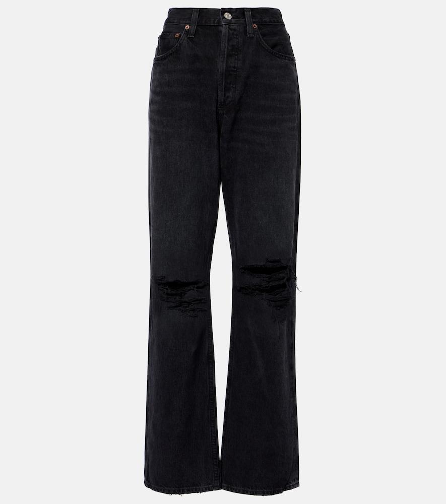 agolde kelly high-rise distressed straight jeans