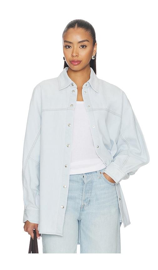 agolde lantern shirt in blue. - size l (also in m, s, xs)