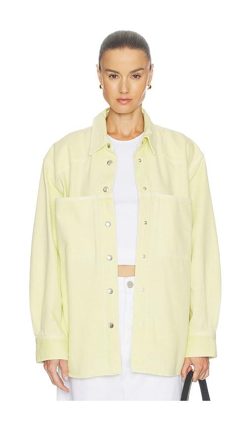 agolde laria shirt in yellow. - size l (also in xs, s, m)