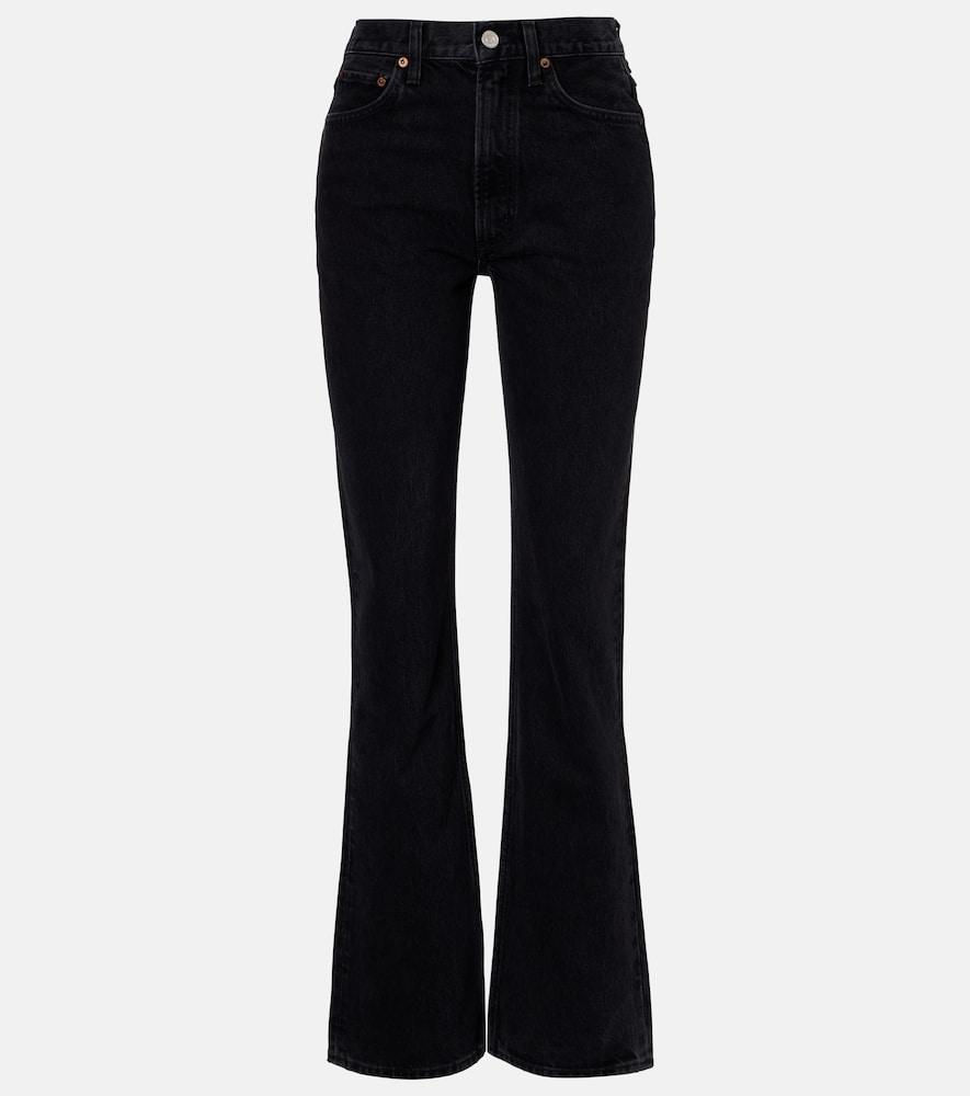 agolde leena mid-rise flared jeans