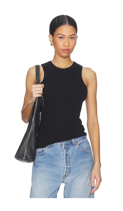 agolde leigh tank top in black. - size l (also in s)