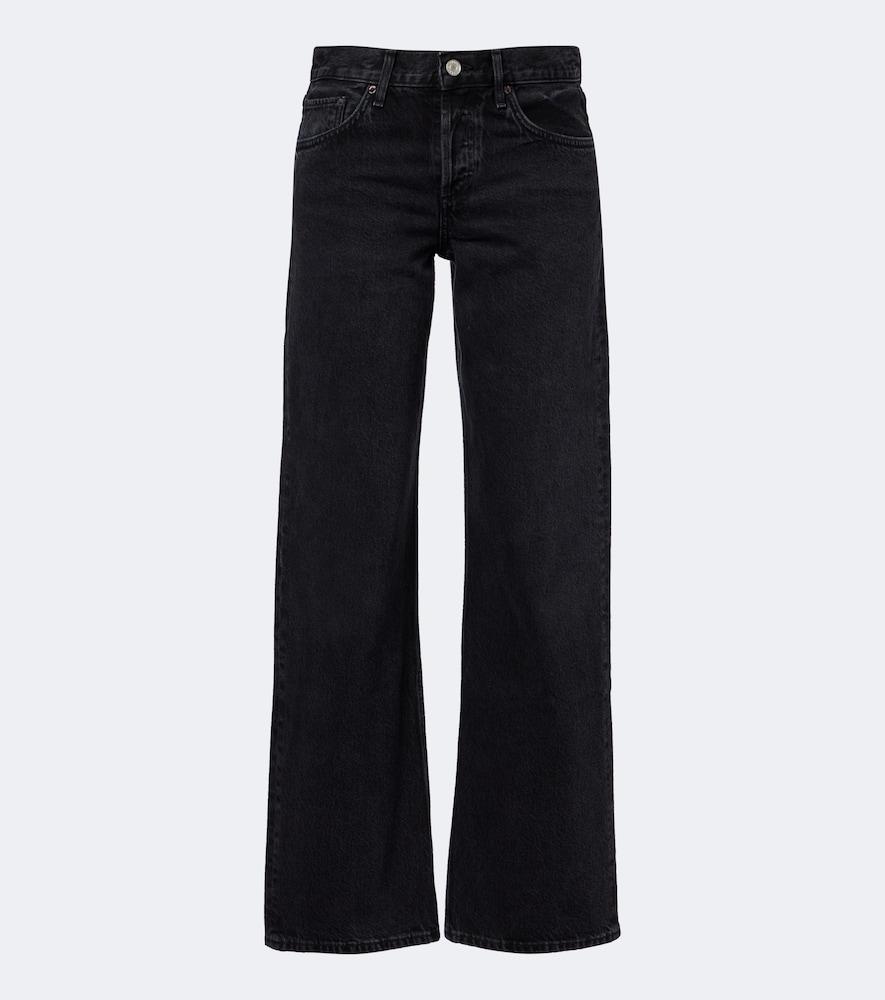agolde low rise loose wide-leg jeans