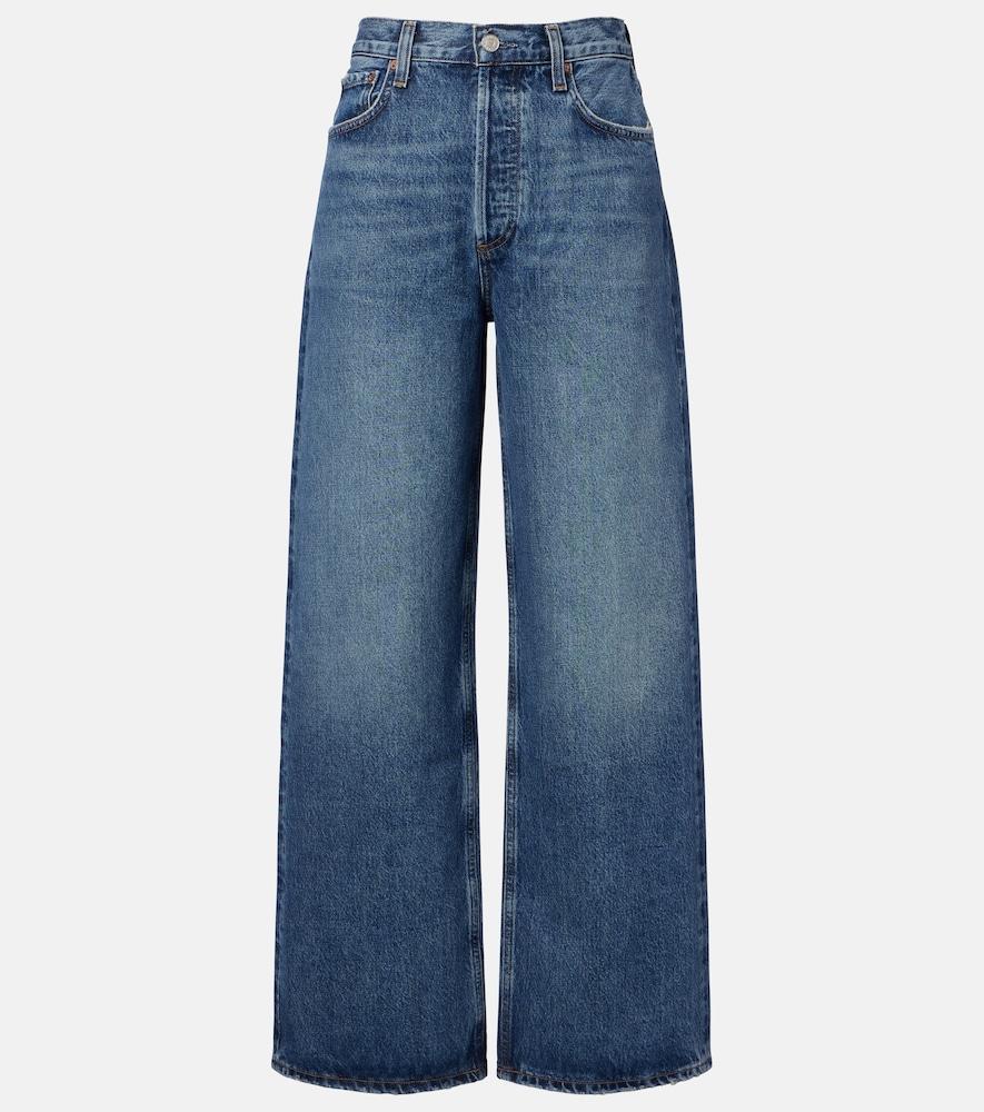 agolde low slung baggy mid-rise wide-leg jeans