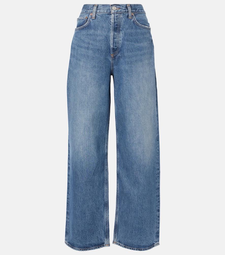 agolde low slung baggy mid-rise wide-leg jeans