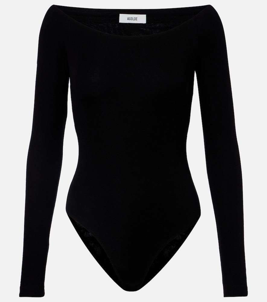 agolde maren off-shoulder bodysuit