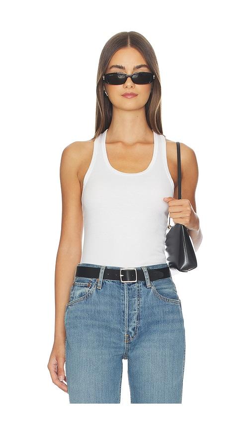 agolde maria bodysuit in white. - size l (also in xs, s, m)