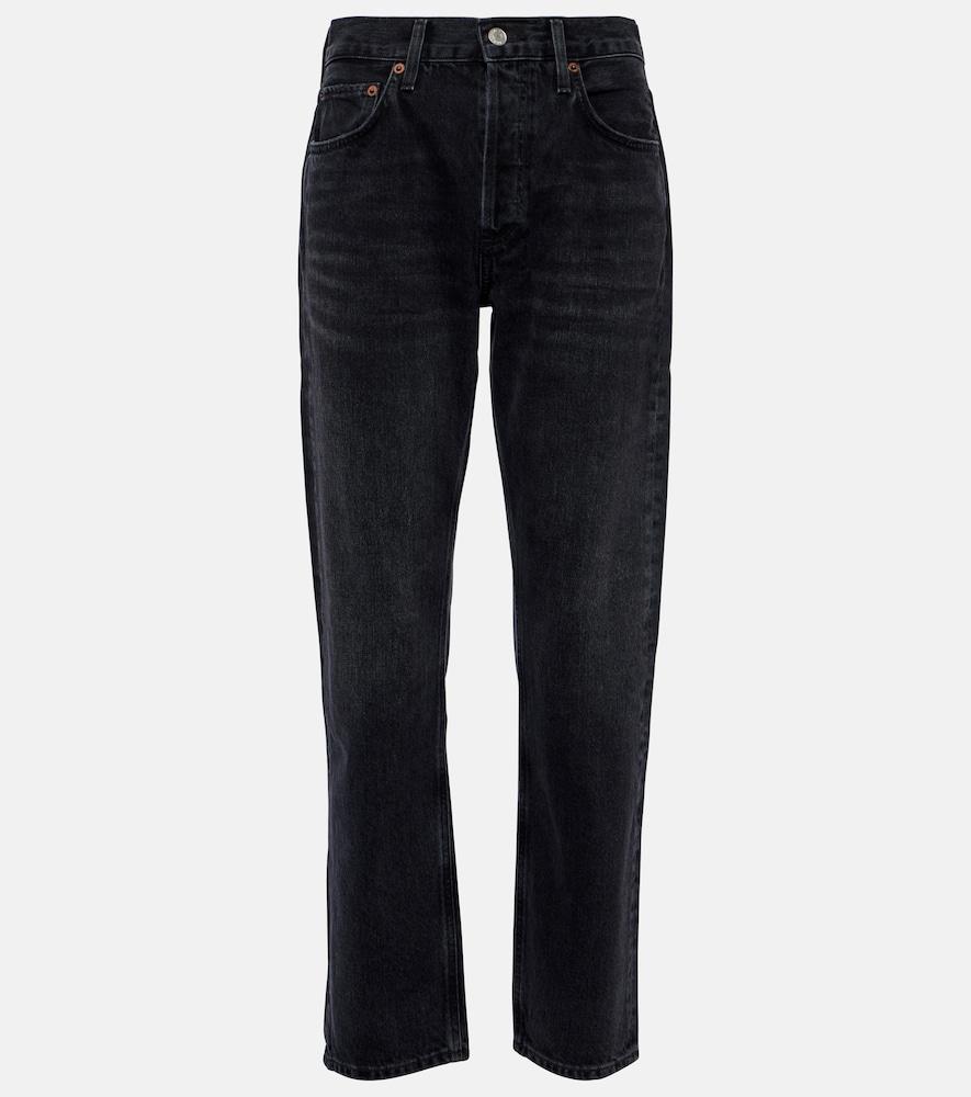 agolde parker long mid-rise straight jeans