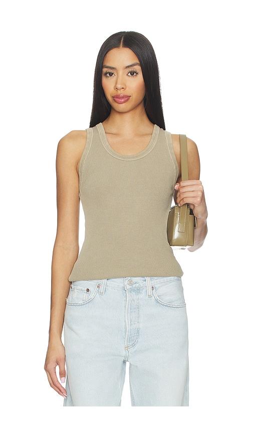 agolde poppy tank top in sage. - size s (also in xs)