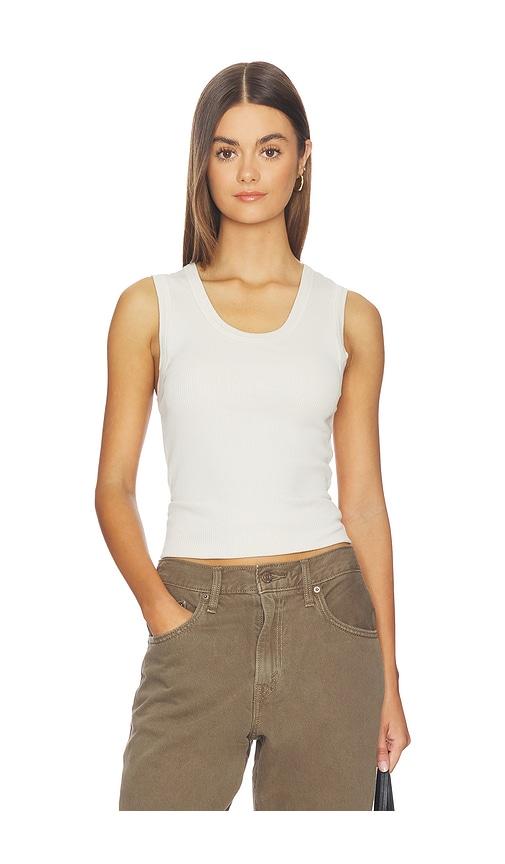 agolde poppy tank top in white. - size m (also in xs)