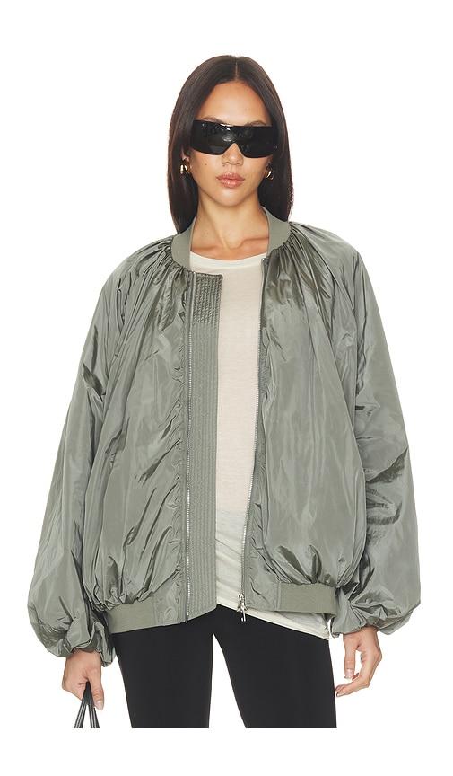 agolde raffi bomber jacket in grey. - size l (also in m, s, xl, xs)