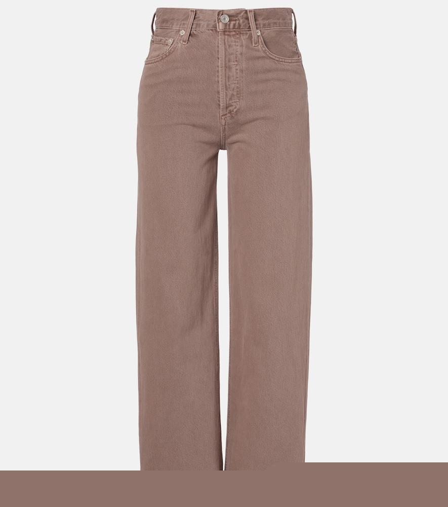 agolde ren crop high-rise wide-leg jeans