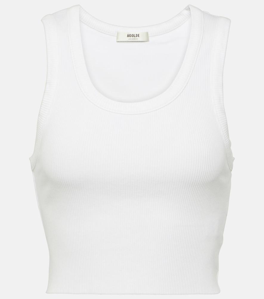 agolde ribbed-knit crop top