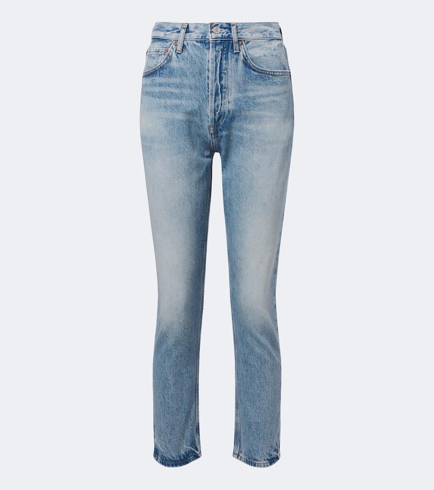 agolde riley cropped straight jeans