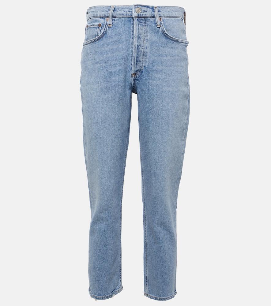 agolde riley high-rise cropped slim jeans