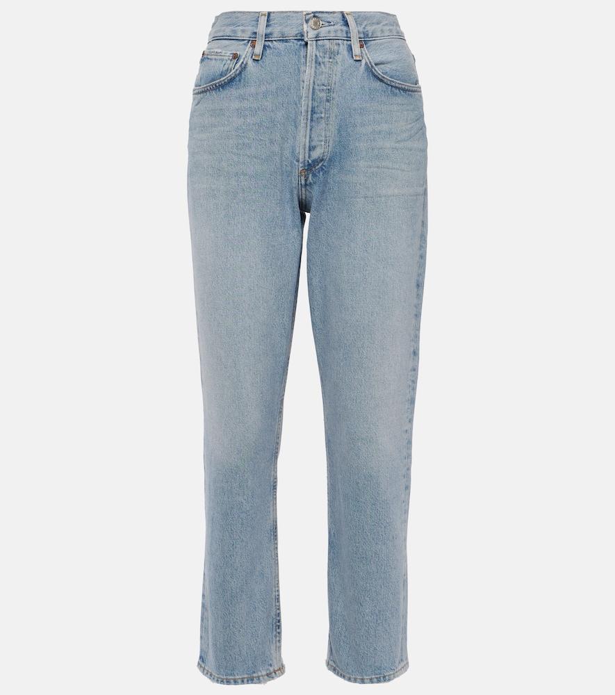 agolde riley high-rise cropped straight jeans