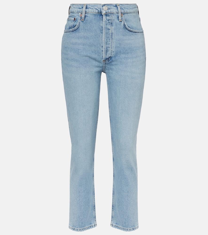agolde riley high-rise straight jeans