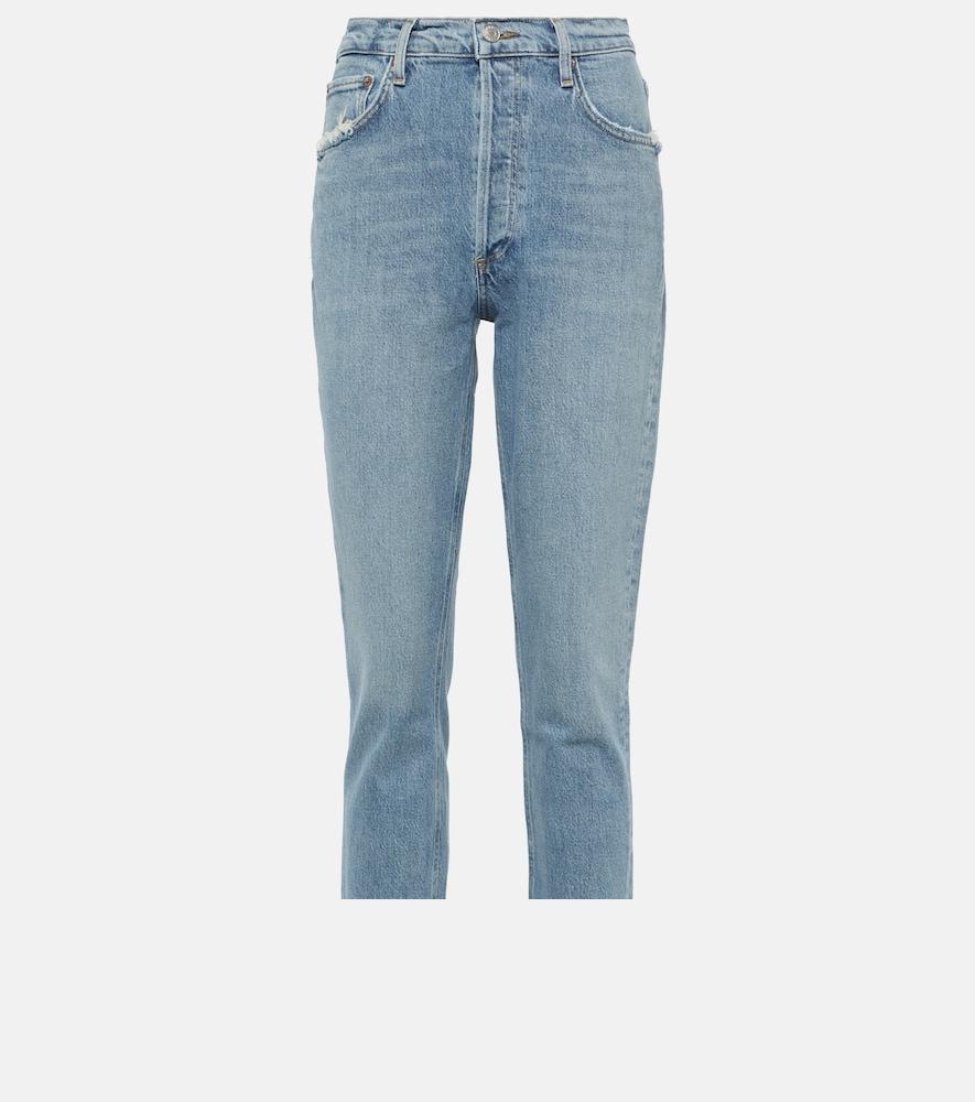 agolde riley high-rise straight jeans
