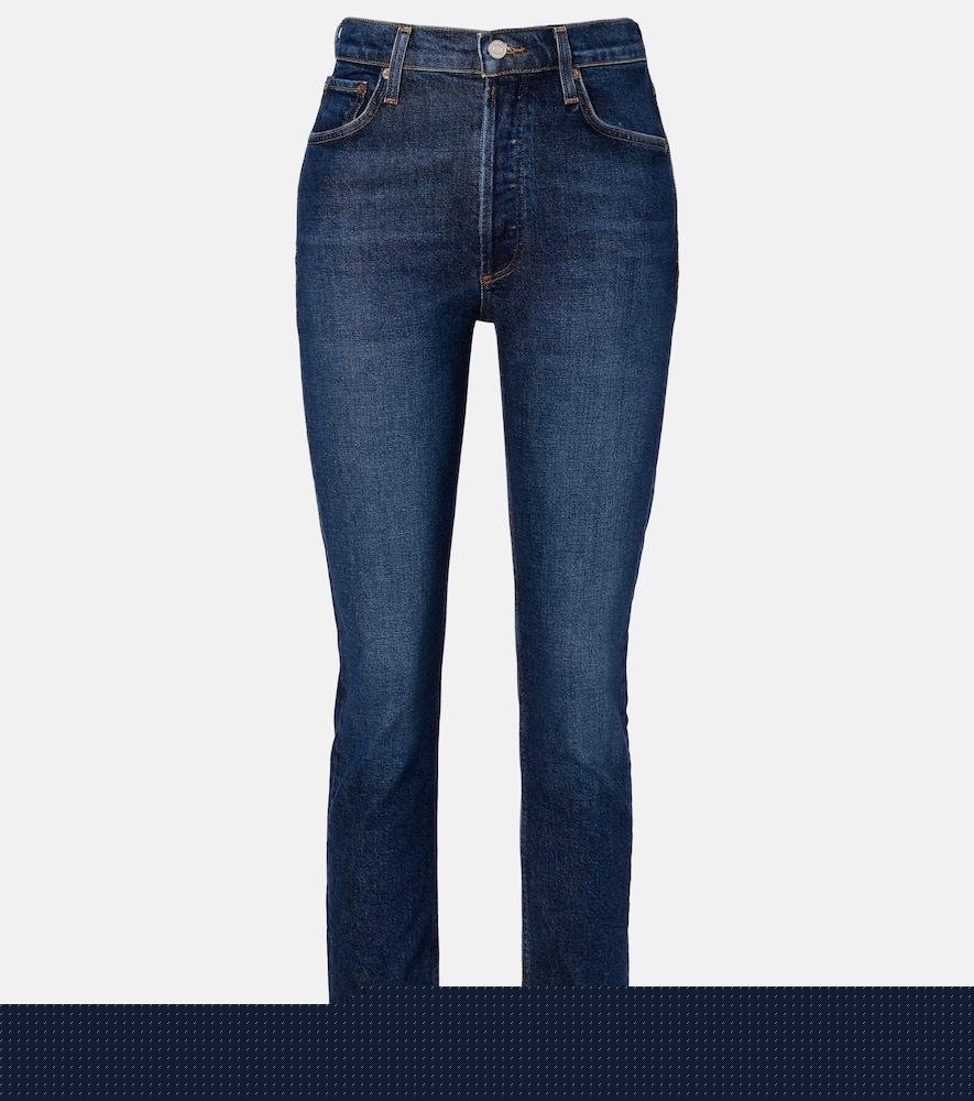 agolde riley high-rise straight jeans