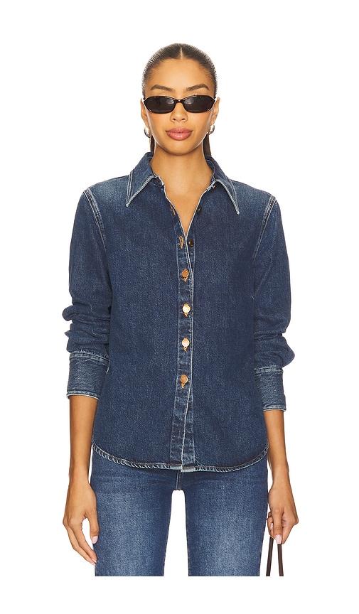 agolde talia shirt in blue. - size l (also in m)