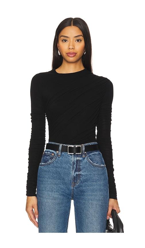 agolde tania twist tee in black. - size m (also in xs, s)
