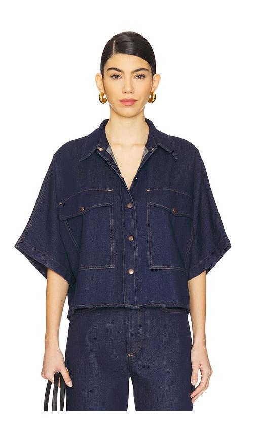 agolde taron shirt in blue. - size m (also in s)