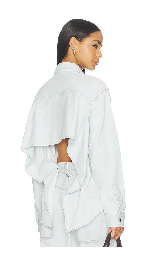 agolde theo shirt in baby blue. - size m (also in xs, s)