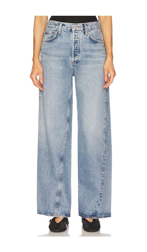 agolde twist low slung baggy in blue. - size 26 (also in 27)