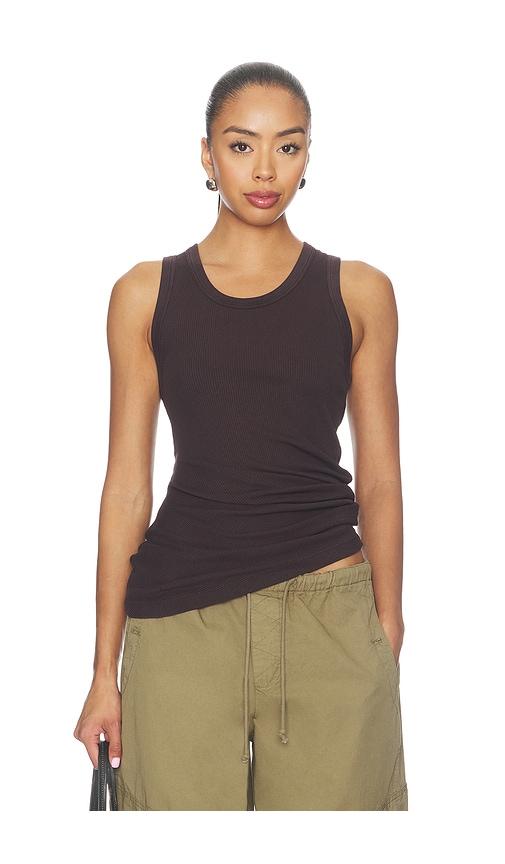 agolde twisted poppy tank top in brown. - size l (also in m, s, xs)