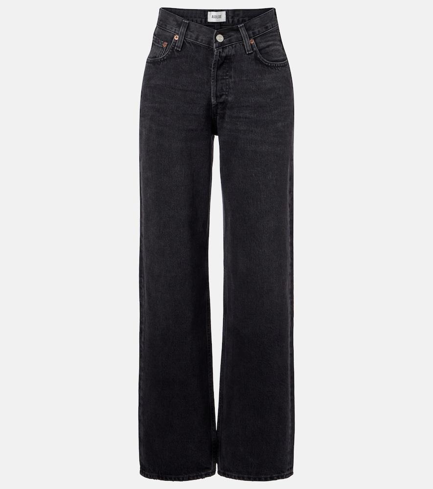 agolde v-waist baggy high-rise wide-leg jeans