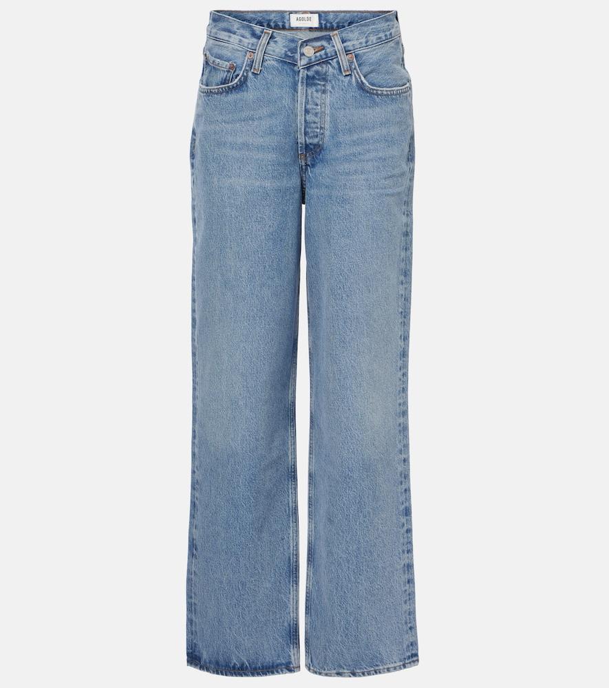 agolde v-waist baggy straight jeans