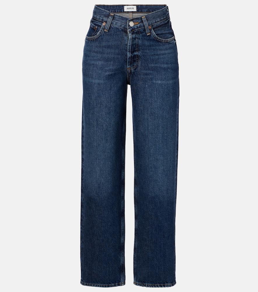 agolde v-waist baggy straight jeans
