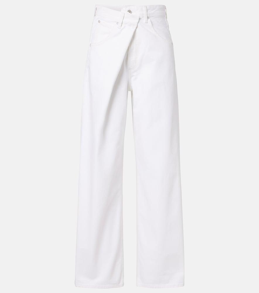 agolde vana fold wide-leg jeans
