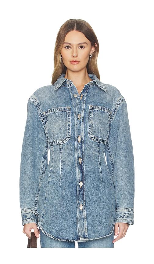 agolde wilma shirt in blue. - size s (also in xs)