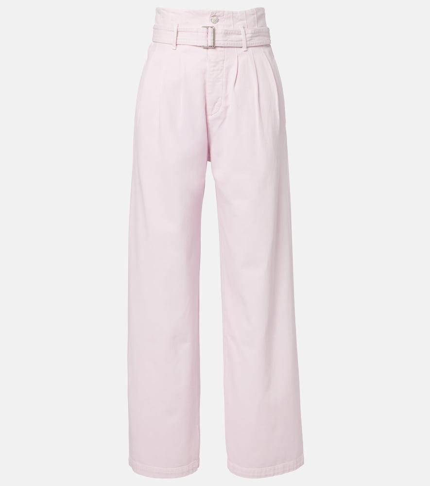 agolde x maria mcmanus belted wide-leg jeans