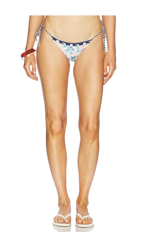agua bendita alegria sereia side tie bikini bottom in blue. - size l (also in m)