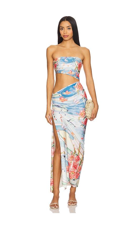 agua bendita gwen nacar dress in blue. - size l (also in s)