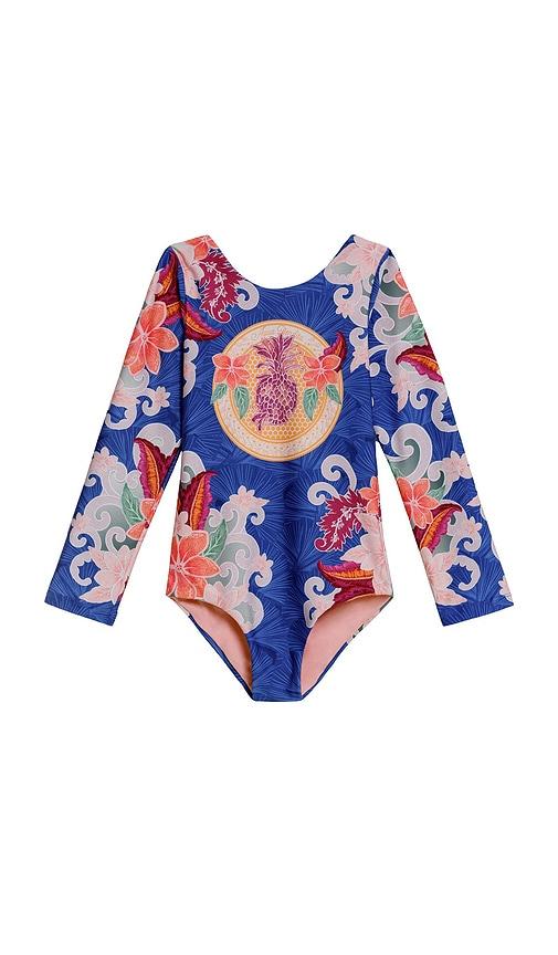 agua bendita honey thamar one piece swimsuit in blue. - size 2 (also in 4)